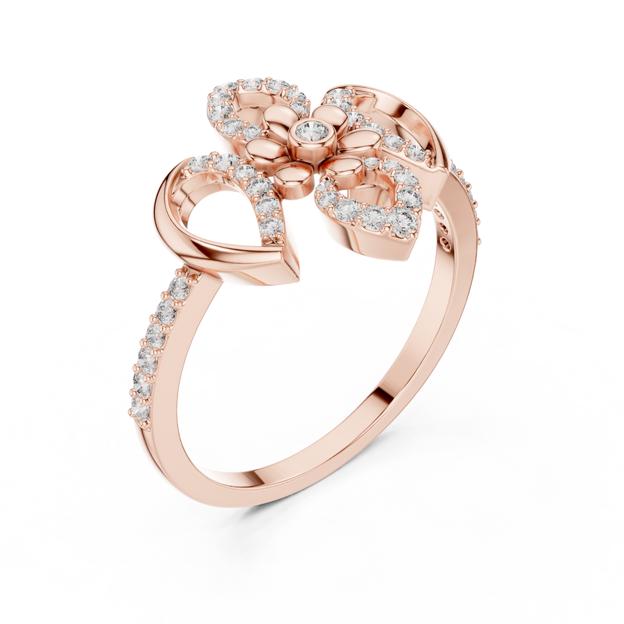 Liana Floral Crossover Lab-Grown Diamond Ring – 0.26 CT Liana Jewels