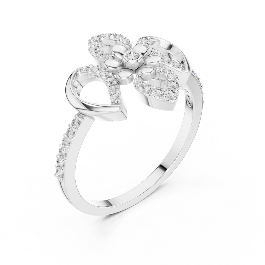 Liana Floral Crossover Lab-Grown Diamond Ring – 0.26 CT Liana Jewels