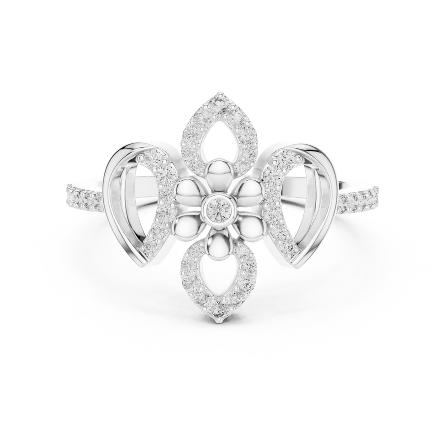Liana Floral Crossover Lab-Grown Diamond Ring – 0.26 CT Liana Jewels