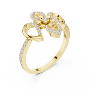 Liana Floral Crossover Lab-Grown Diamond Ring – 0.26 CT Liana Jewels