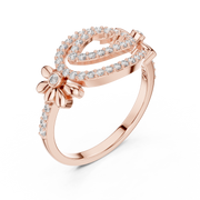 Liana Floral Crossover Lab-Grown Diamond Ring – 0.34CT TW  Solid 14K / 18K Gold Liana Jewels