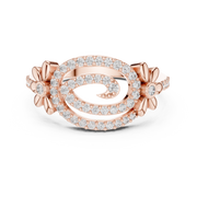 Liana Floral Crossover Lab-Grown Diamond Ring – 0.34CT TW  Solid 14K / 18K Gold Liana Jewels