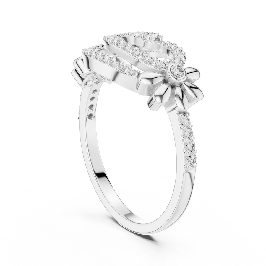 Liana Floral Crossover Lab-Grown Diamond Ring – 0.34CT TW  Solid 14K / 18K Gold Liana Jewels