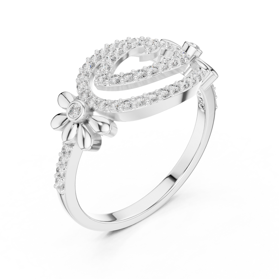 Liana Floral Crossover Lab-Grown Diamond Ring – 0.34CT TW  Solid 14K / 18K Gold Liana Jewels