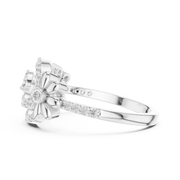 Liana Floral Crossover Lab-Grown Diamond Ring – 0.34CT TW  Solid 14K / 18K Gold Liana Jewels