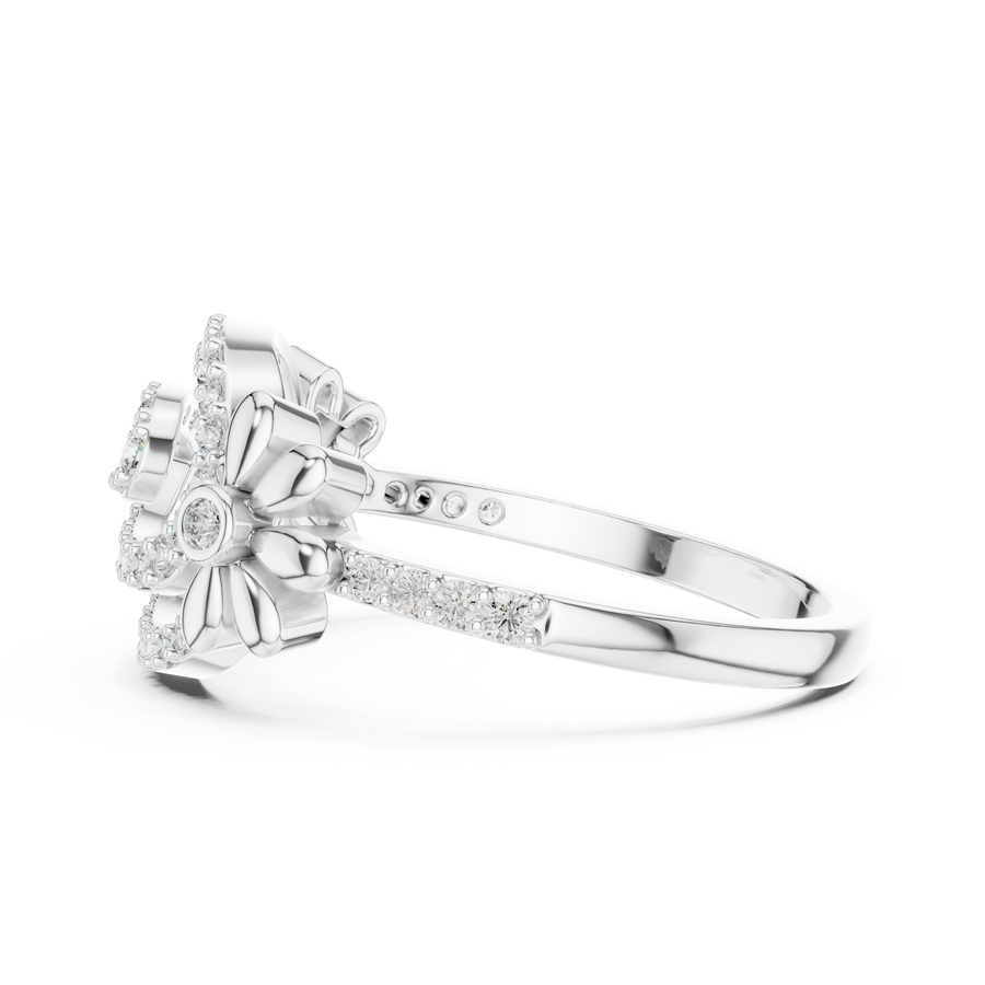 Liana Floral Crossover Lab-Grown Diamond Ring – 0.34CT TW  Solid 14K / 18K Gold Liana Jewels