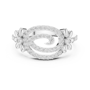 Liana Floral Crossover Lab-Grown Diamond Ring – 0.34CT TW  Solid 14K / 18K Gold Liana Jewels