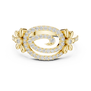 Liana Floral Crossover Lab-Grown Diamond Ring – 0.34CT TW  Solid 14K / 18K Gold Liana Jewels