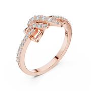 Round Lab Grown Diamond Infinity Knot Ring | 0.28 CT TW | 14K / 18K Gold Liana Jewels