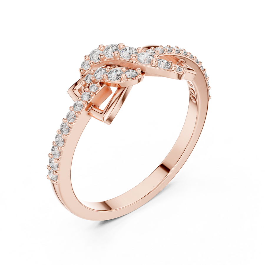Round Lab Grown Diamond Infinity Knot Ring | 0.28 CT TW | 14K / 18K Gold Liana Jewels