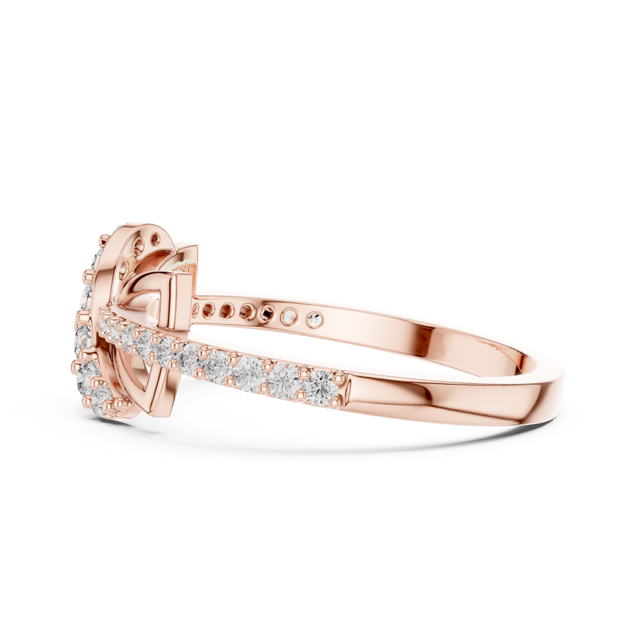 Round Lab Grown Diamond Infinity Knot Ring | 0.28 CT TW | 14K / 18K Gold Liana Jewels