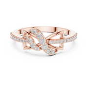 Round Lab Grown Diamond Infinity Knot Ring | 0.28 CT TW | 14K / 18K Gold Liana Jewels