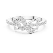 Round Lab Grown Diamond Infinity Knot Ring | 0.28 CT TW | 14K / 18K Gold Liana Jewels