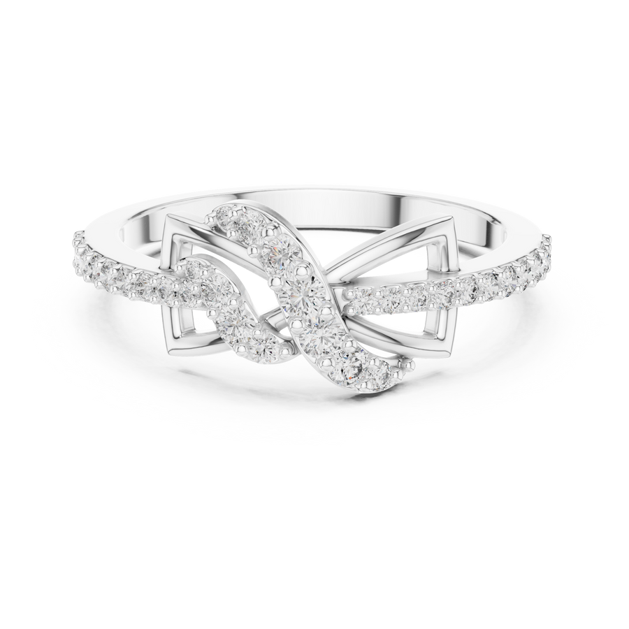 Round Lab Grown Diamond Infinity Knot Ring | 0.28 CT TW | 14K / 18K Gold Liana Jewels