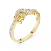 Round Lab Grown Diamond Infinity Knot Ring | 0.28 CT TW | 14K / 18K Gold Liana Jewels