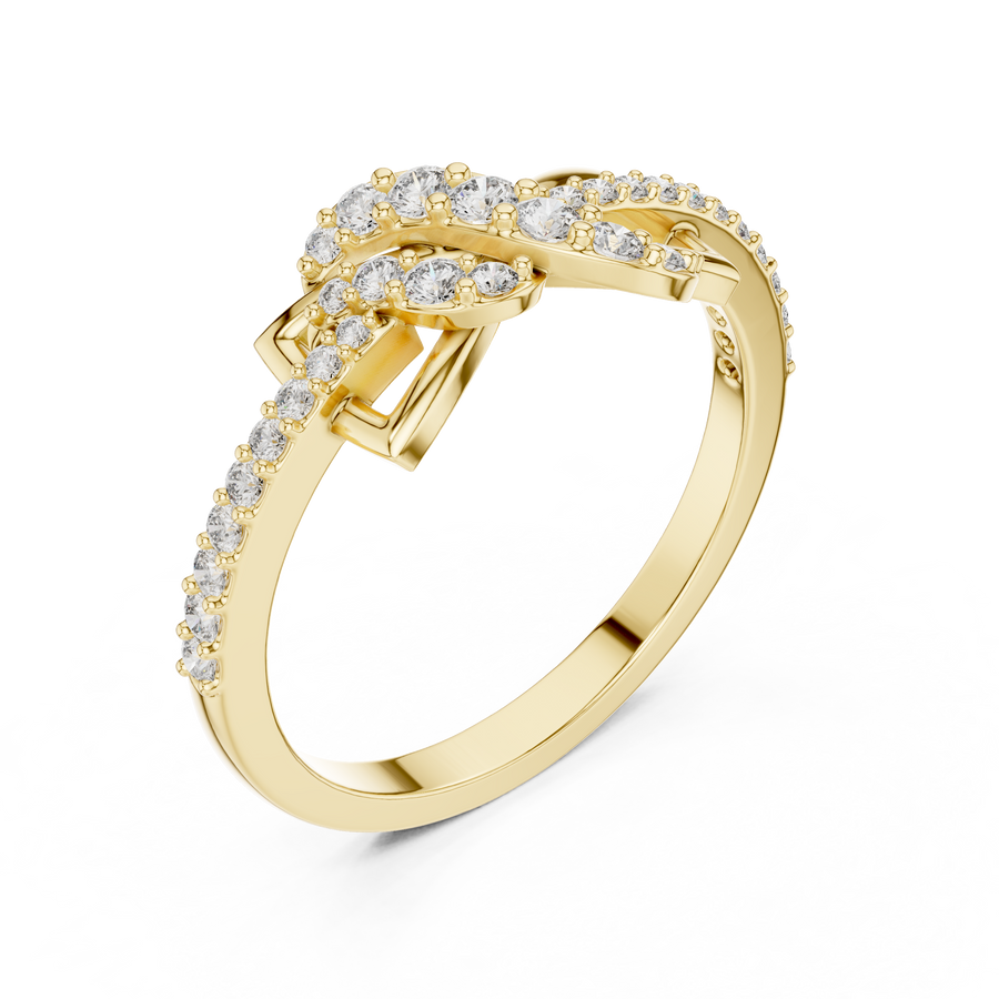 Round Lab Grown Diamond Infinity Knot Ring | 0.28 CT TW | 14K / 18K Gold Liana Jewels