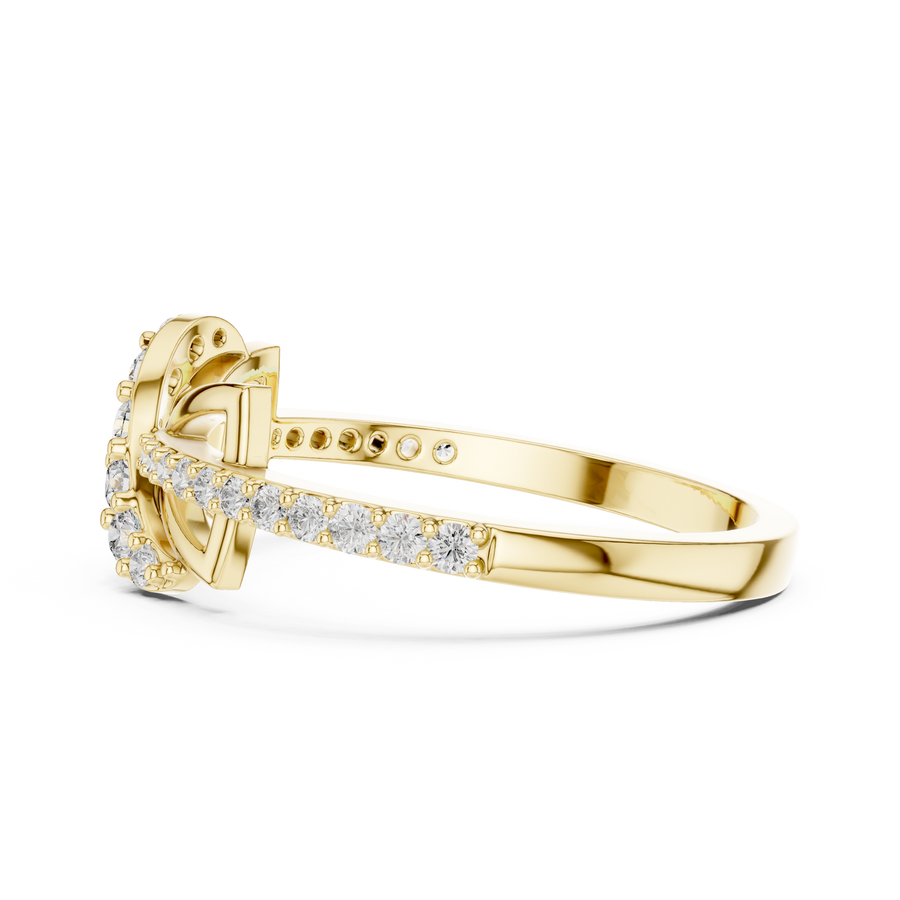 Round Lab Grown Diamond Infinity Knot Ring | 0.28 CT TW | 14K / 18K Gold Liana Jewels