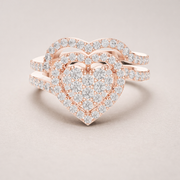 Heart-Shaped Lab-Grown Diamond Halo Ring in Solid Gold – IGI Certified, 0.94 CT TW
