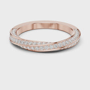 Minimal Lab-Grown Diamond Pavé Band Ring in Solid Gold – IGI Certified, 0.72 CT TW