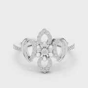 Liana Floral Crossover Lab-Grown Diamond Ring – 0.26 CT