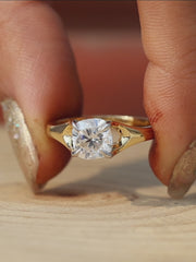 Cushion Cut Lab-Grown Diamond Solitaire Engagement Ring 1.40 CTW IGI Certified Genuine Diamond  Wedding Ring Anniversary Ring Proposal Ring