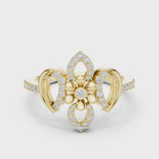 Liana Floral Crossover Lab-Grown Diamond Ring – 0.26 CT