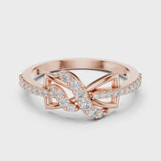Round Lab Grown Diamond Infinity Knot Ring | 0.28 CT TW | 14K / 18K Gold