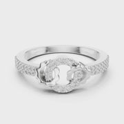 Lab Grown Diamond Open Circle Floral Ring | 0.25 CT TW | 14K / 18K Solid Gold