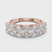 IGI Certified Lab Grown Diamond Engagement Ring with Princess & Marquise Diamonds | 1.40 CT| Solid 14K/18K Gold