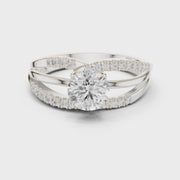 Modern Intertwined Lab-Grown Diamond Ring in Solid Gold – IGI Certified, 0.96 CT TW