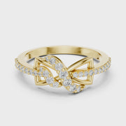 Round Lab Grown Diamond Infinity Knot Ring | 0.28 CT TW | 14K / 18K Gold