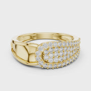 IGI Certified Lab Grown Diamond Pavé Crossover Ring | 0.63 CT | 14K / 18K Gold