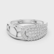 IGI Certified Lab Grown Diamond Pavé Crossover Ring | 0.63 CT | 14K / 18K Gold