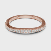 Round Lab Grown Diamond Half Eternity Band in 14K/18K Rose Gold – 0.22 CT