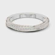 Minimal Lab-Grown Diamond Pavé Band Ring in Solid Gold – IGI Certified, 0.72 CT TW