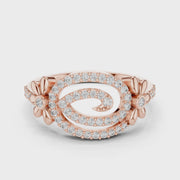 Liana Floral Crossover Lab-Grown Diamond Ring – 0.34CT TW  Solid 14K / 18K Gold