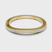 Round Lab Grown Diamond Half Eternity Band in 14K/18K Rose Gold – 0.22 CT