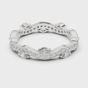Marquise & Round Lab Grown Diamond Eternity Ring | 0.76 CT | 14K / 18K Solid Gold