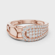 IGI Certified Lab Grown Diamond Pavé Crossover Ring | 0.63 CT | 14K / 18K Gold