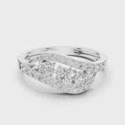 Round Lab Grown Diamond Crossover Ring – 0.52 CT