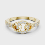 Lab Grown Diamond Open Circle Floral Ring | 0.25 CT TW | 14K / 18K Solid Gold